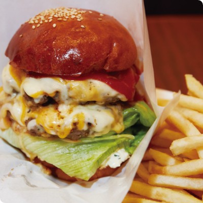洋光台ハンバーガーPass Timeのハンバーガーの写真