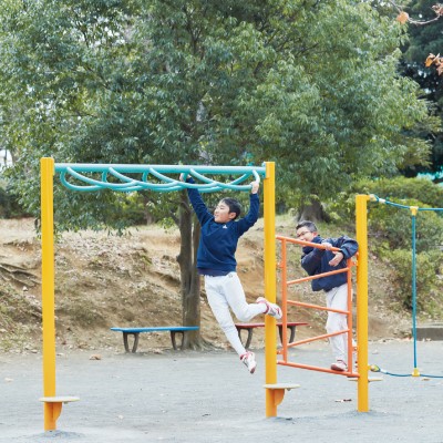岡村公園で遊ぶようす